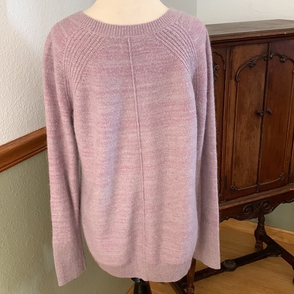 Lou & Grey pastel Purple Marled Knit Wool Blend Pullover Sweater M - Picture 6 of 9
